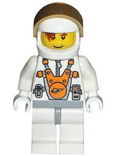 LEGO Minifigure-Mars Mission Astronaut with Helmet and Red-Brown Hair over Eye and Stubble-Space / Mars Mission-MM008-Creative Brick Builders
